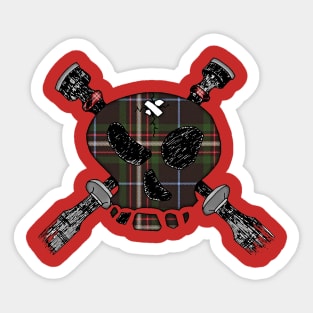 Skull & Cross-Drones Tartan Sticker